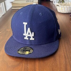 New Era Navy Fitted Cap with White Logo